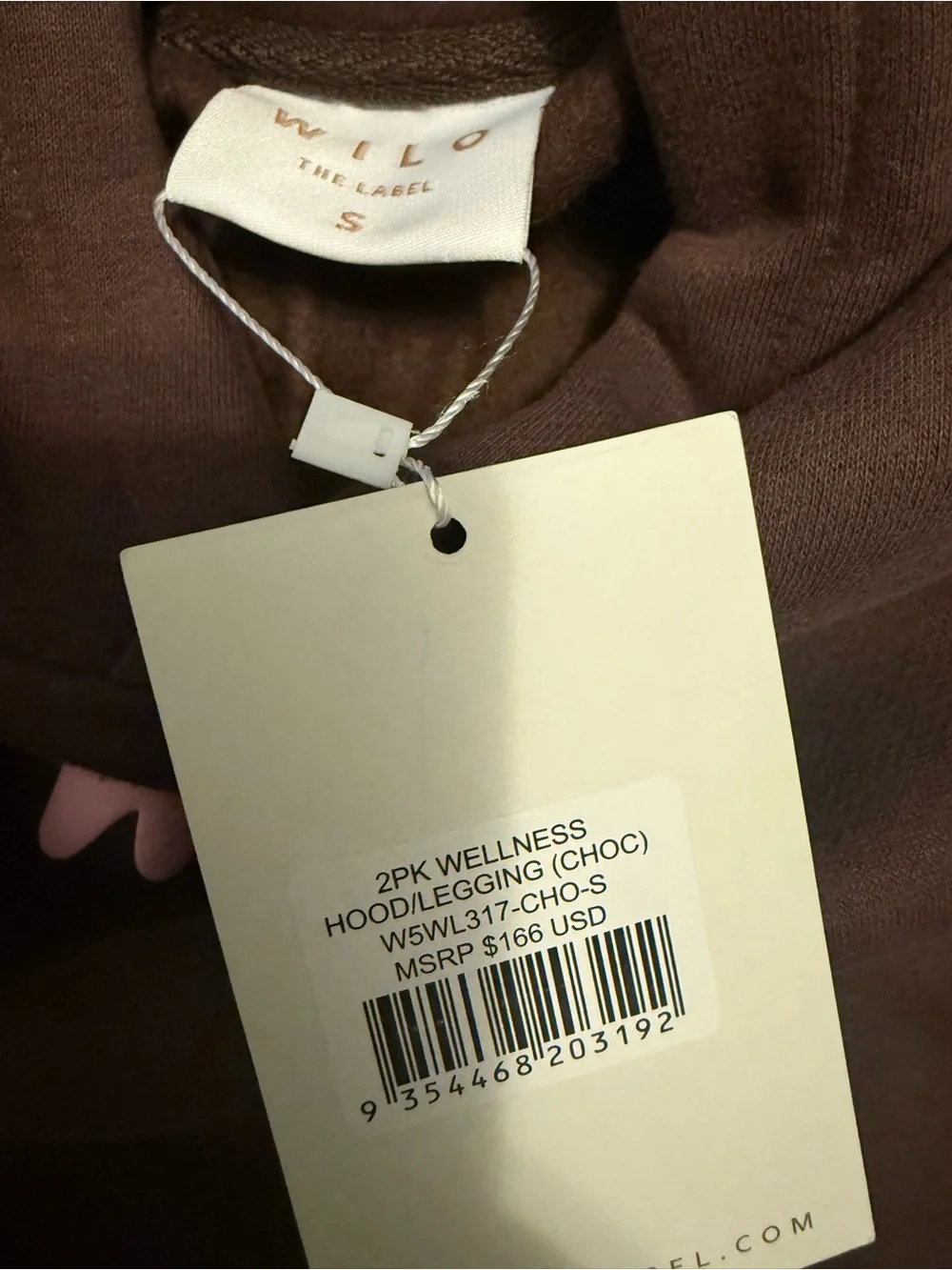 WILO The Label Wellness Club Active Set S Brown Hoodie Legging Lounge Travel NWT